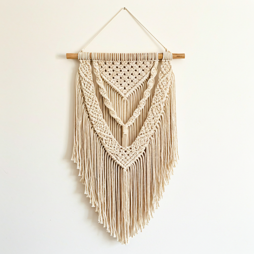 Boho style macrame wall hanging