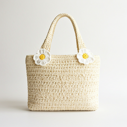 Hand-crocheted Daisy Bag