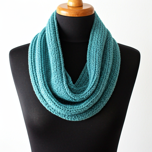 Soft wool knitted infinity scarf