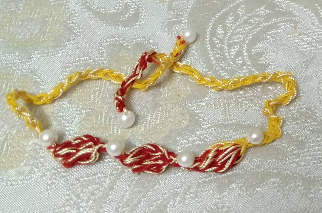 Rakhi dori with Mauli n beads