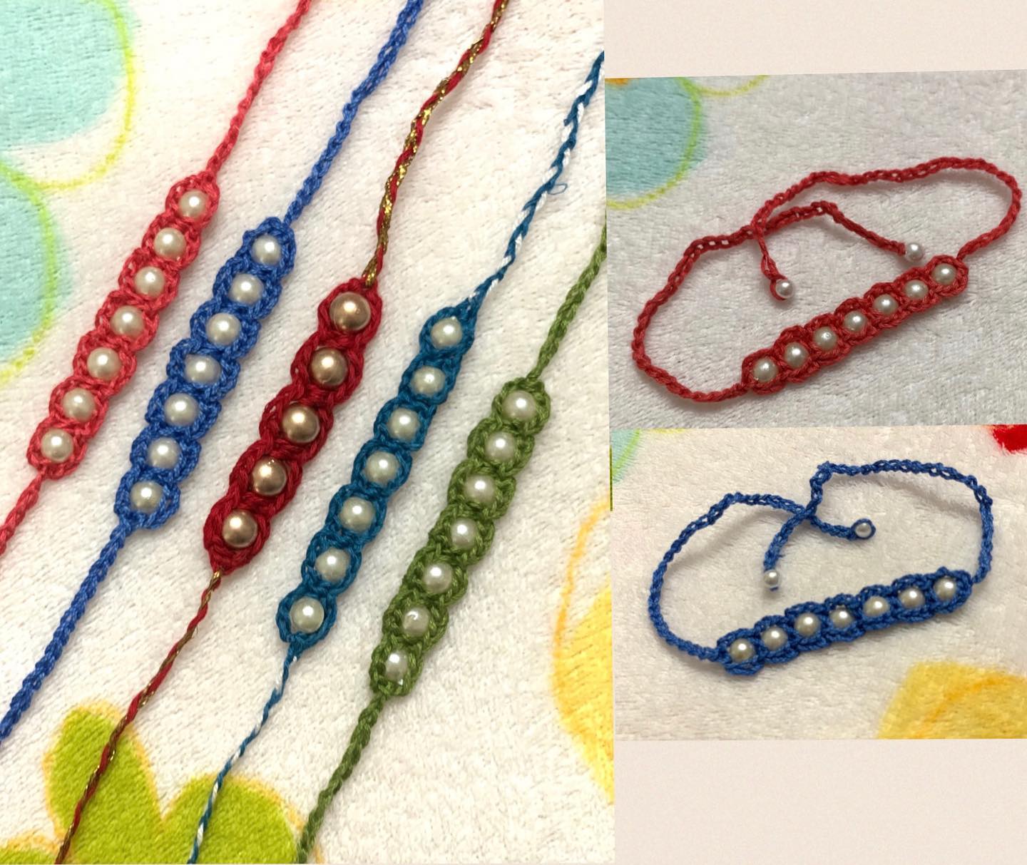 Get these cute beaded rakhis/doris and use them as bracelets later 😊...